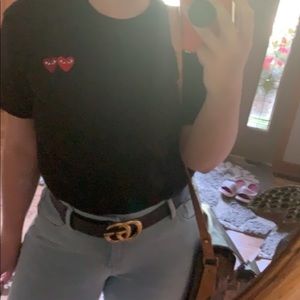 Comme des Garçon Play T-shirt Double Heart